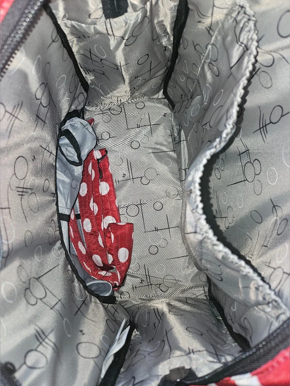 lug Red and White Polka Dot Quilted Tote Bag